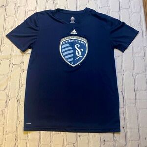 Adidas youth Large Kansas City MLS shirt sleeve t-shirt